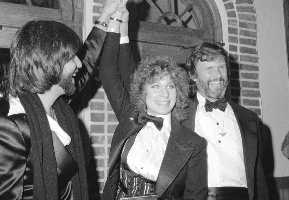 Producer Jon Peters, from left, Barbra Streisand and Kris Kristofferson appear at a preview of the film 