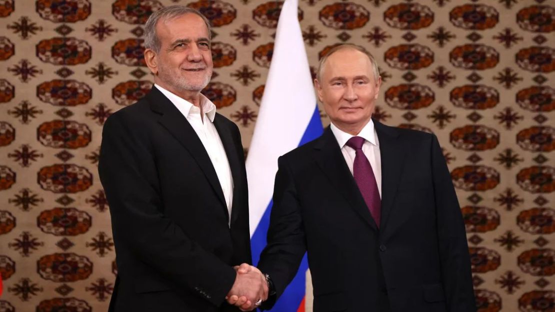 Putin and Besheshkyan shook hands during their first meeting on Friday in Aghabad, Turkmenistan. Good pictures