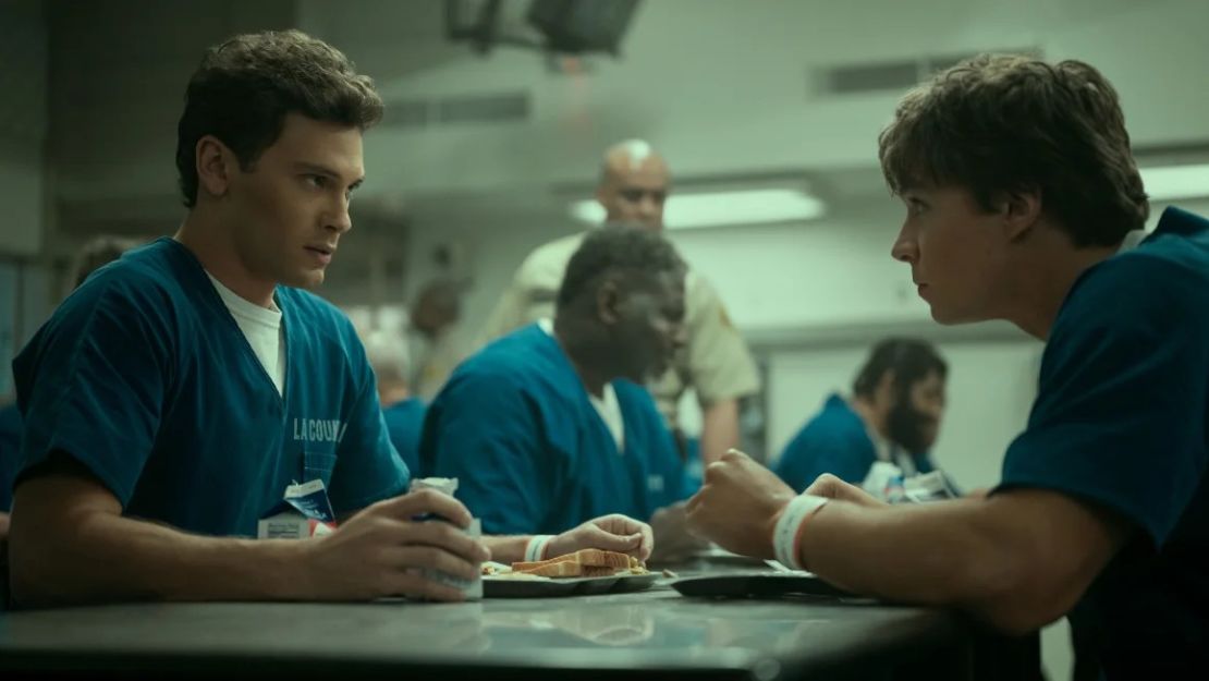 (Left to Right) Cooper Koch as Eric Menendez, Nicholas Chavez as Lyle Menendez in 'Monsters: The Lyle and Eric Menendez Story'. Miles Christ/Netflix